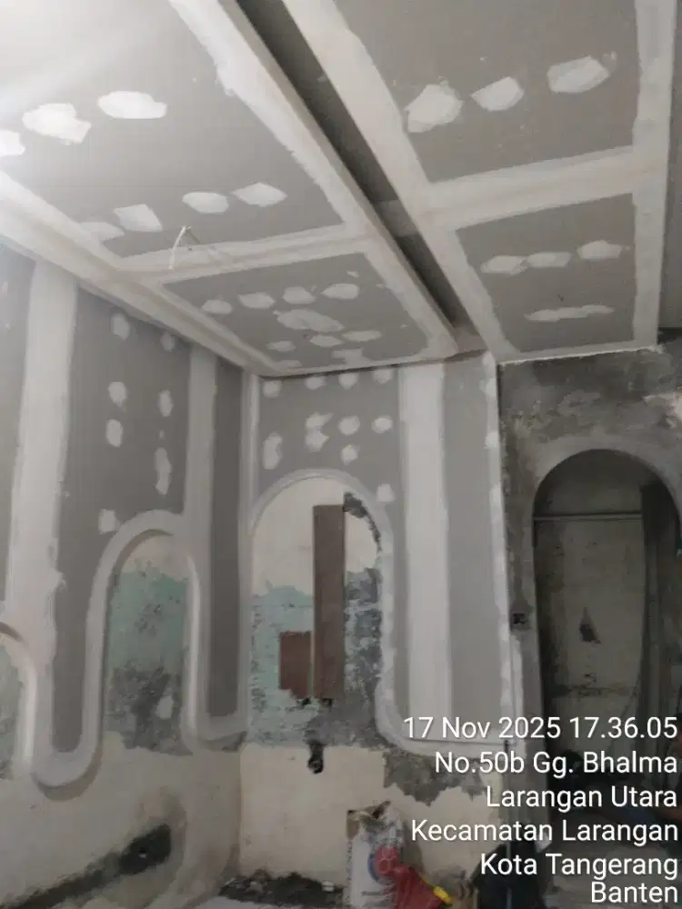 Dekorasi rumah plafon gypsum dan partisi