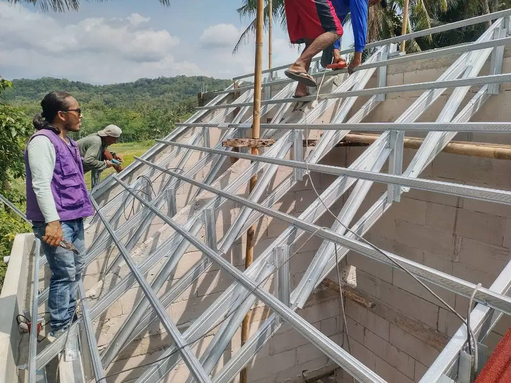 Konstruksi Baja Ringan Paling Murah, Cocok Utk Segala Atap, Hasil Rapi