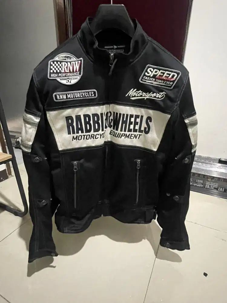 Jaket Riding Rabbit and Wheels new combo Black Second