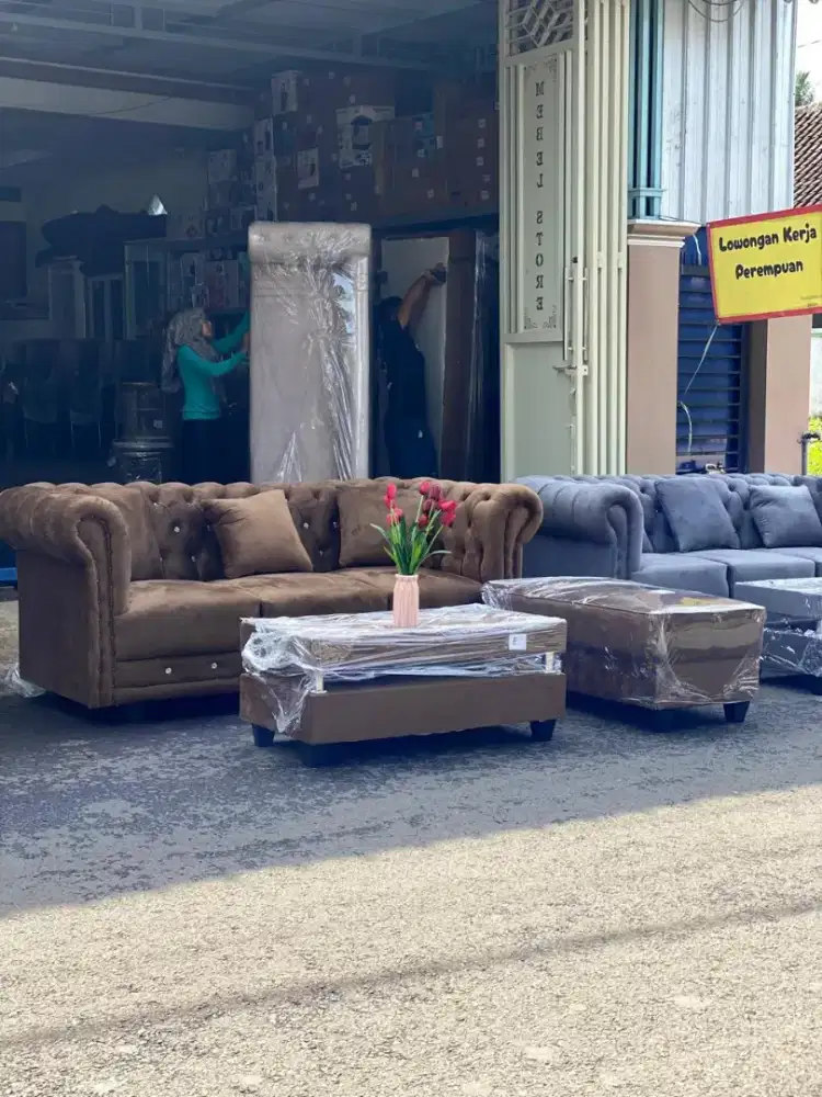 Sofa L/Sofa Sudut/Sofa Selonjor + ameja