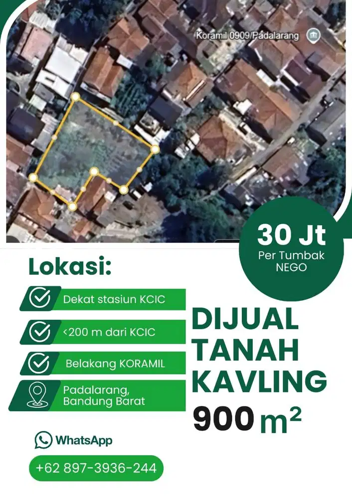 DI JUAL TANAH DEKAT KCIC PADALARANG