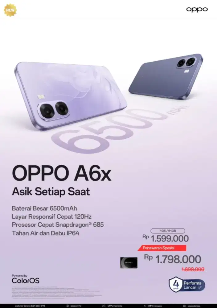 New Opppo A6x 8/64 gb ice blue