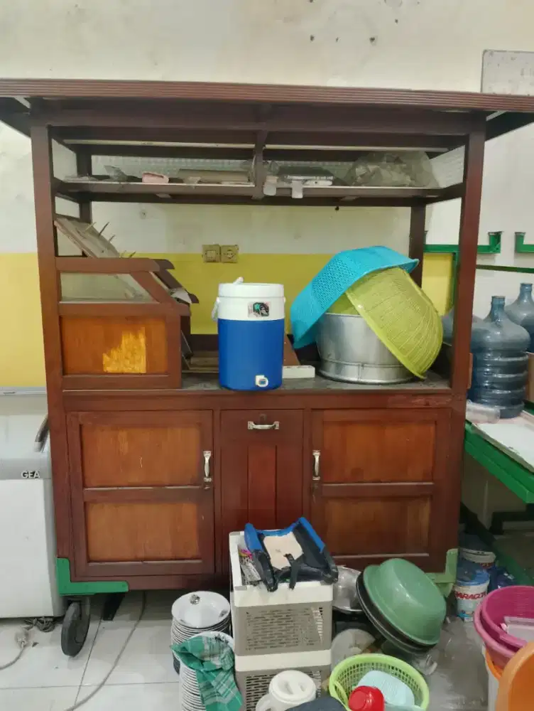 Rombong soto bahan kayu jati