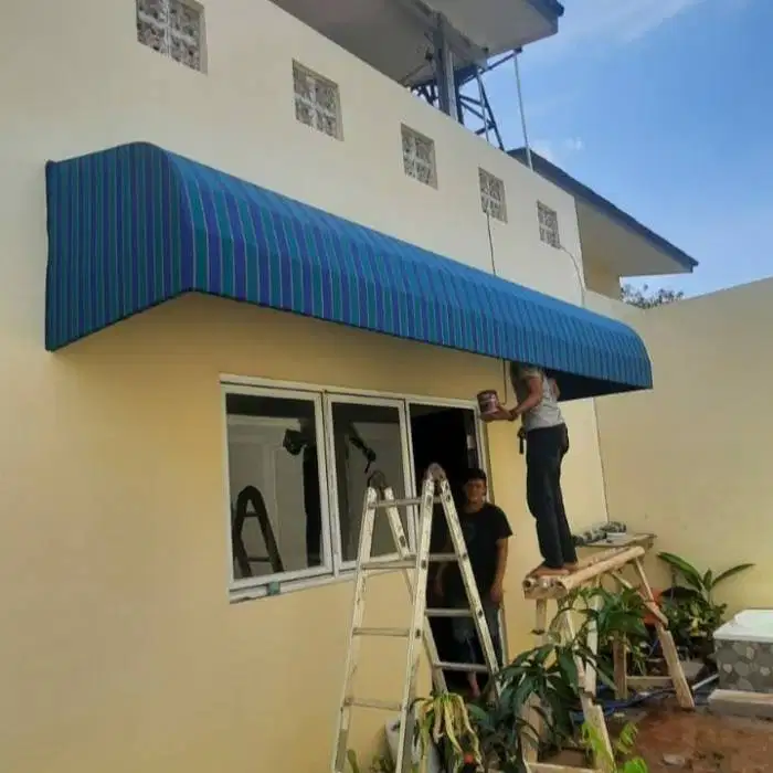 kanopi kain awning varian warna biru bahan berkualitas