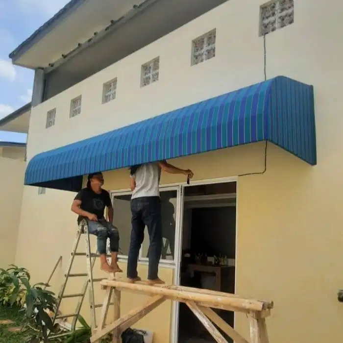 kanopi kain awning varian warna biru bahan berkualitas