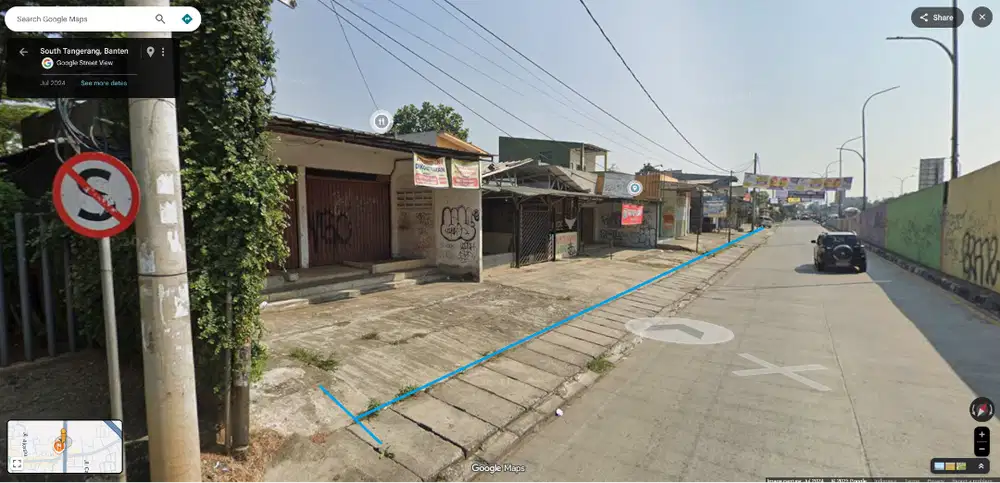 Tanah Pinggir Jalan Strategis +-3000meter PAMULANG GAPLEK PONDOK CABE