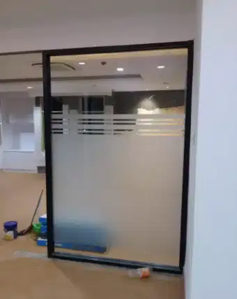 Sticker sanblasting stiker buram penanda kaca kantor kaca film toko