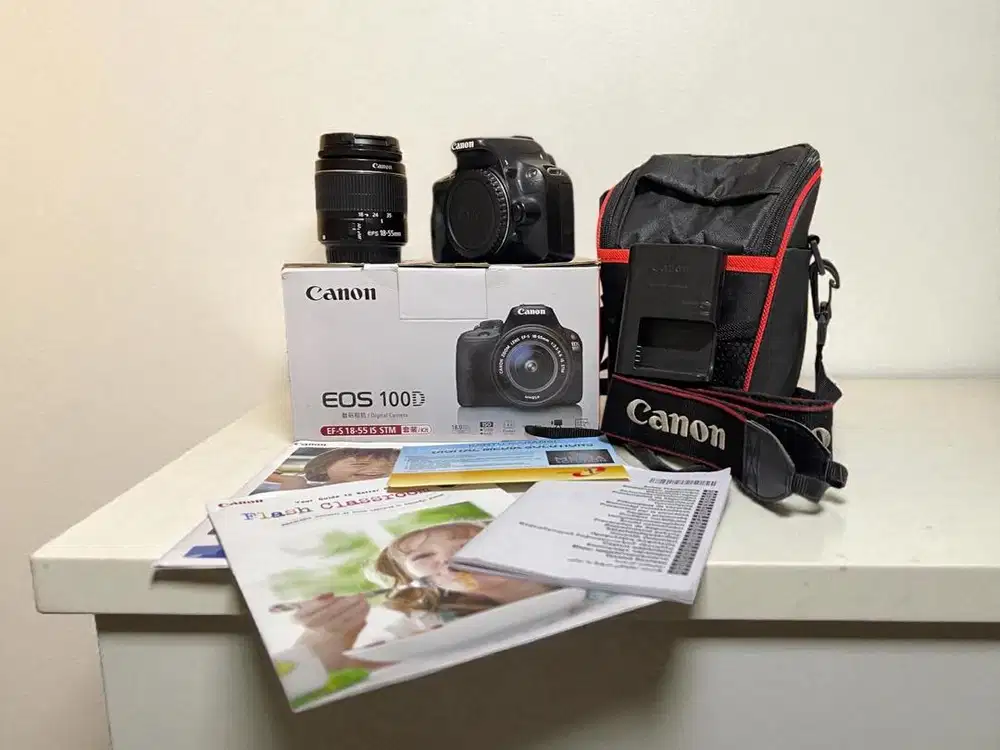 Kamera DSLR Canon EOS 100D Touchscreen full kit dan bonus