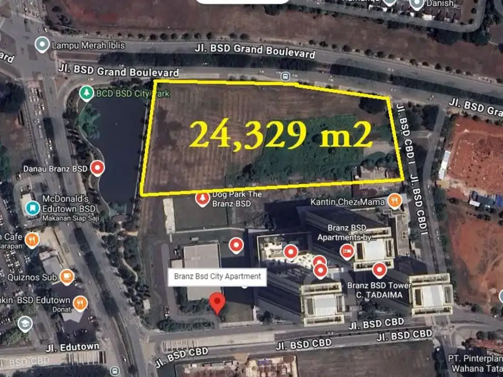 Kavling Komersiil di BSD dekat Aeon Mall BSD