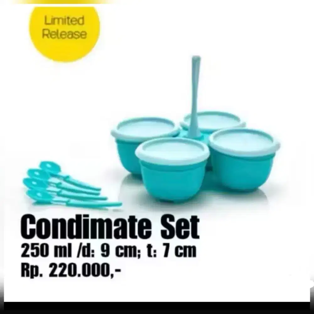 HARGA PROMO: Condimate Set/ Tempat Sambal/ Acar dan Sendok (4 pcs)