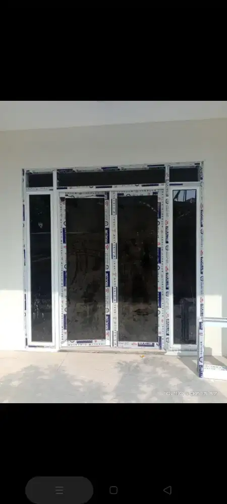 Jual kusen pintu satu dan pintu dua dari bahan aluminium dan kayu