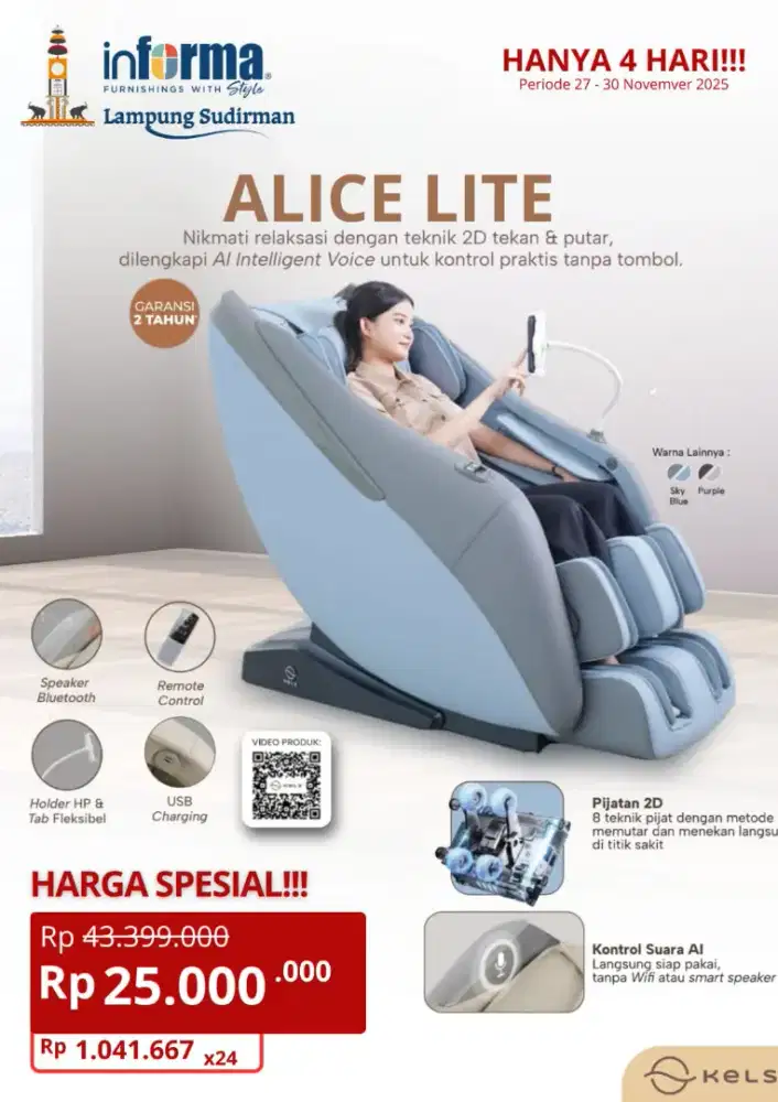 Alice lite mesin pijet