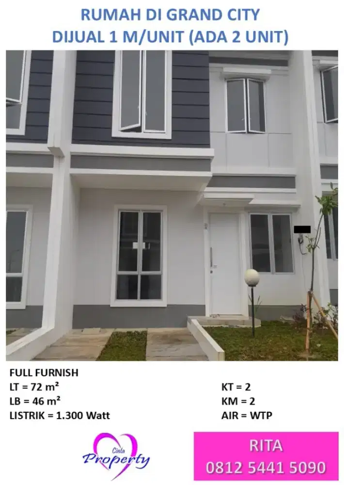 DIJUAL RUMAH DI GRAND CITY