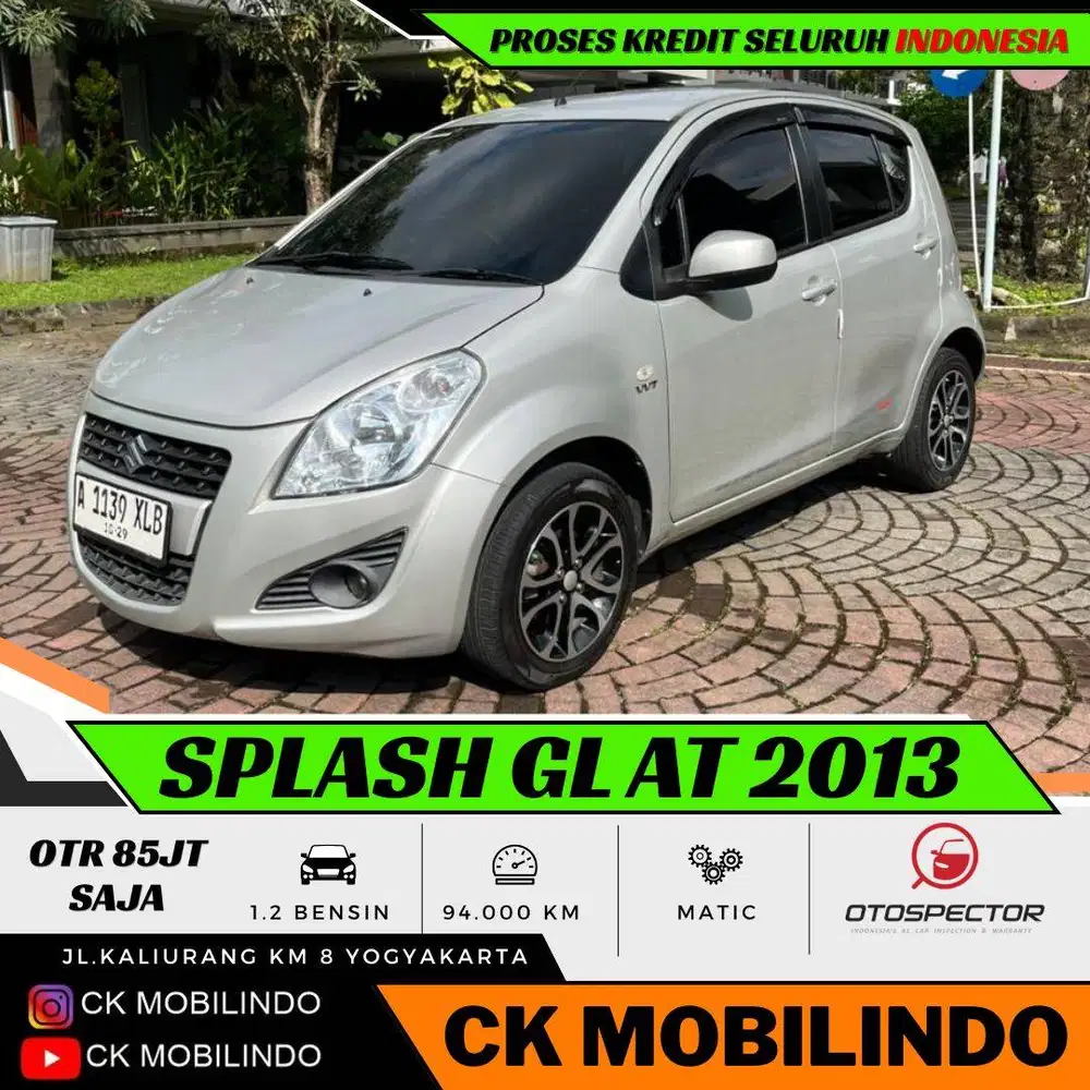 (Dp5jt) Suzuki Splash GL Matic 2013 ORISINIL Pajak Baru Kredit Murah