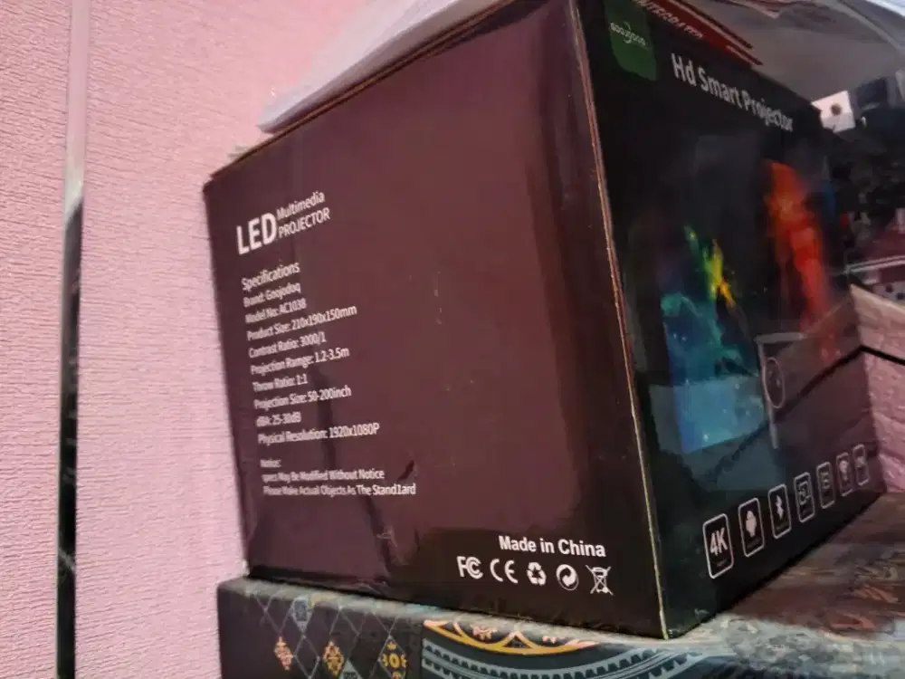 Gojodooq hd smart projector + layar FULL SET