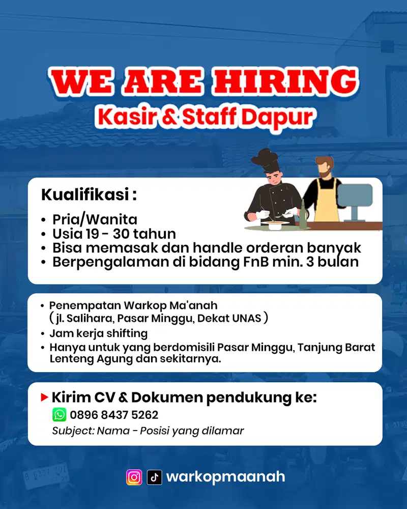 LOKER CREW KITCHEN & KASIR