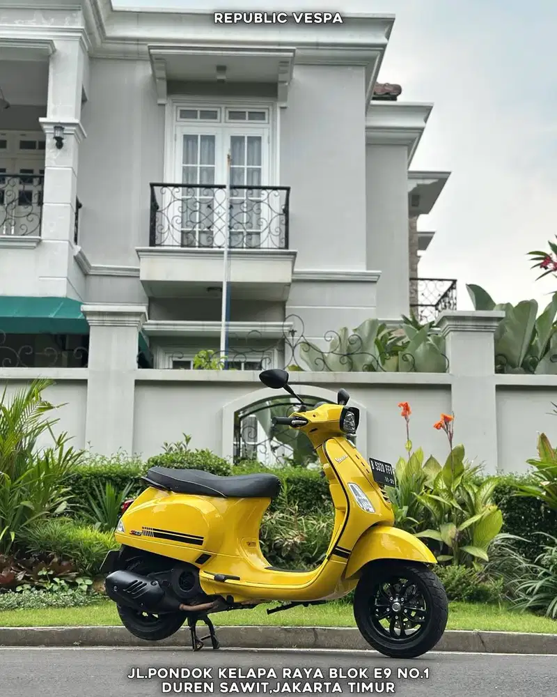 DIJUAL CEPAT VESPA S IGET 125 FACELIFT TAHUN 2021 WARNA YELLOW SOLE
