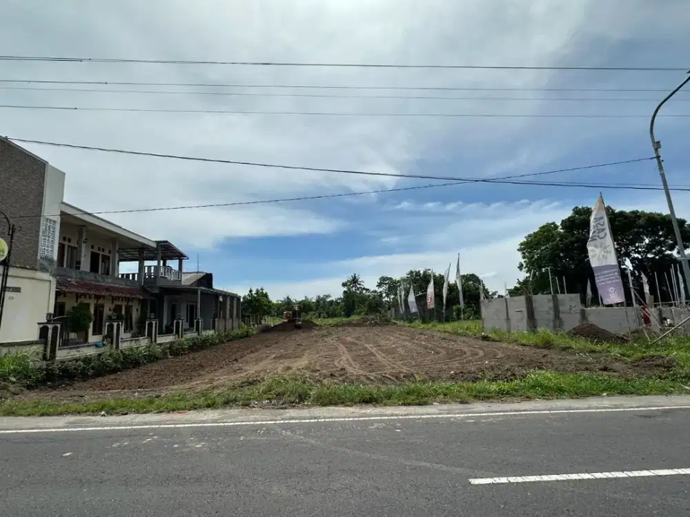Tanah SHM Tepi Jln Pandowoharjo, Utara Sleman City Hall Bonus View Merapi