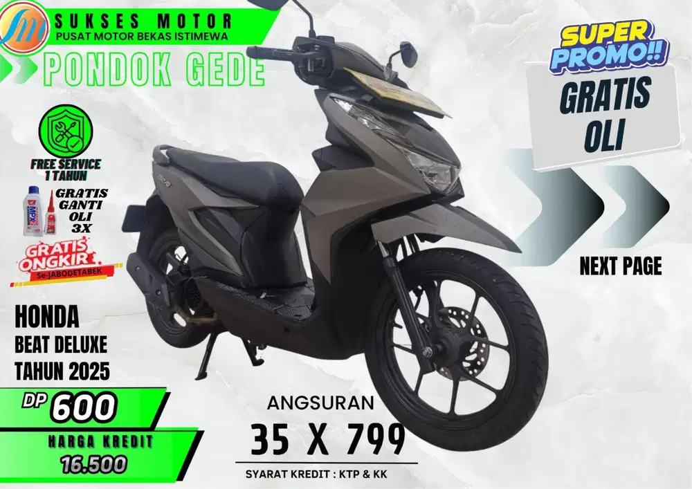 BEAT DELUXE TH 2025 DP RINGAN ANGS MURAH PROSES CEPAT CASH KREDIT