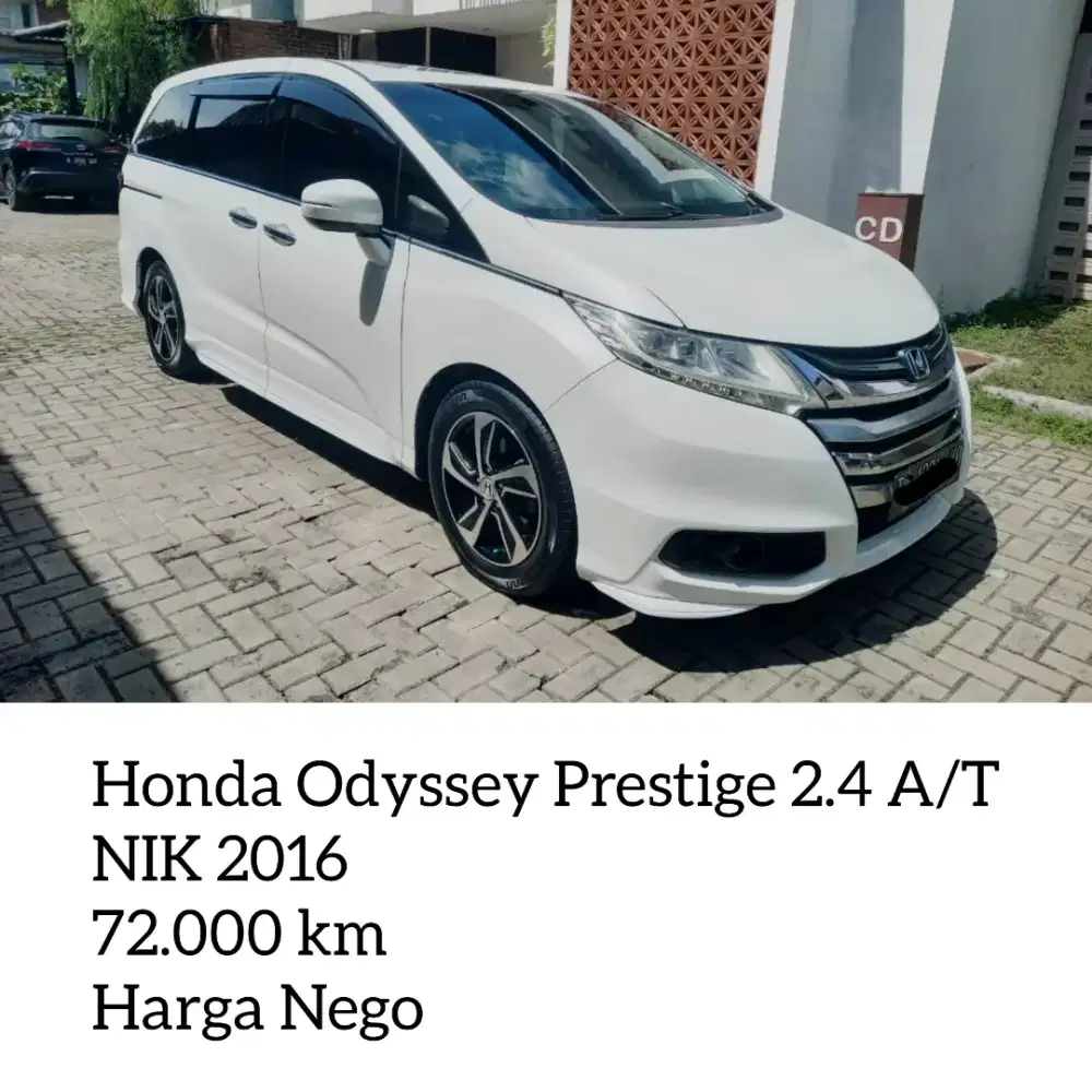 Harga Nego 2016 Honda Odyssey Prestige 2.4 A/T NIK 2016 Putih White