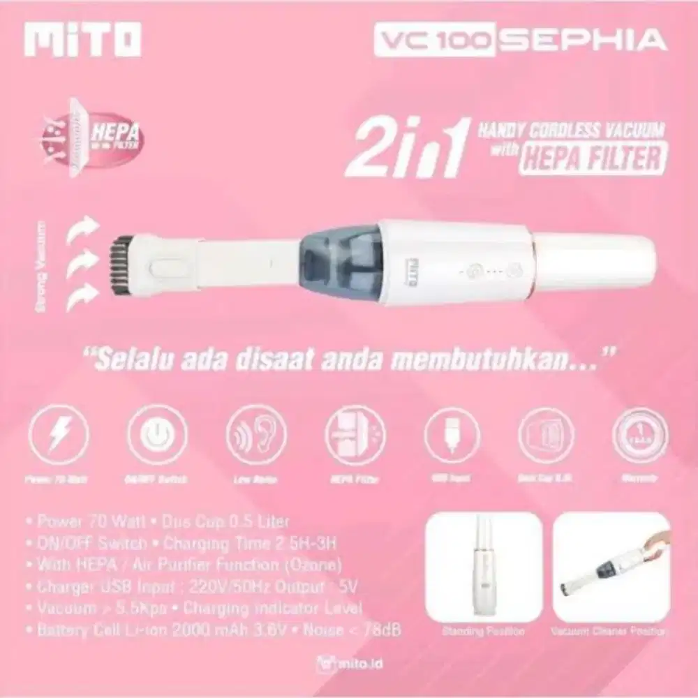 VACUM MITO 100 SEPHIA  WHITE
