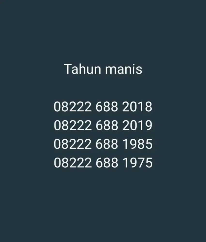 Nomer cantik simpati