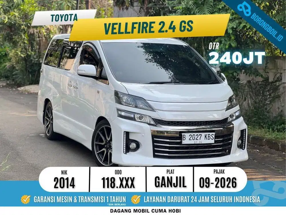 VELLFIRE 2.4 GS AT 2014  SIAP PAKAI