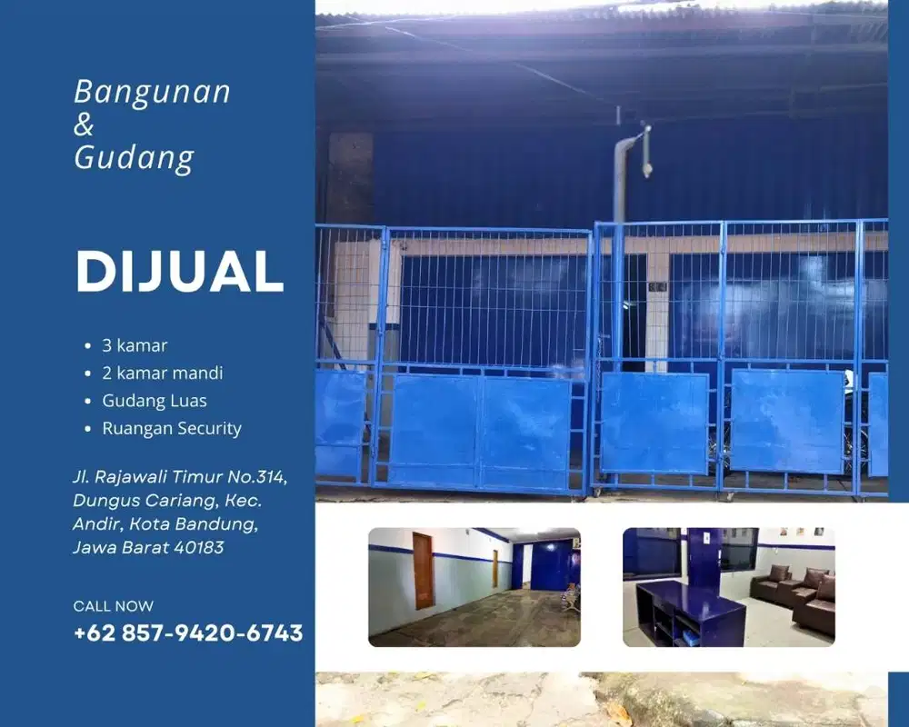 Dijual Bangunan & Gudang Siap Pakai