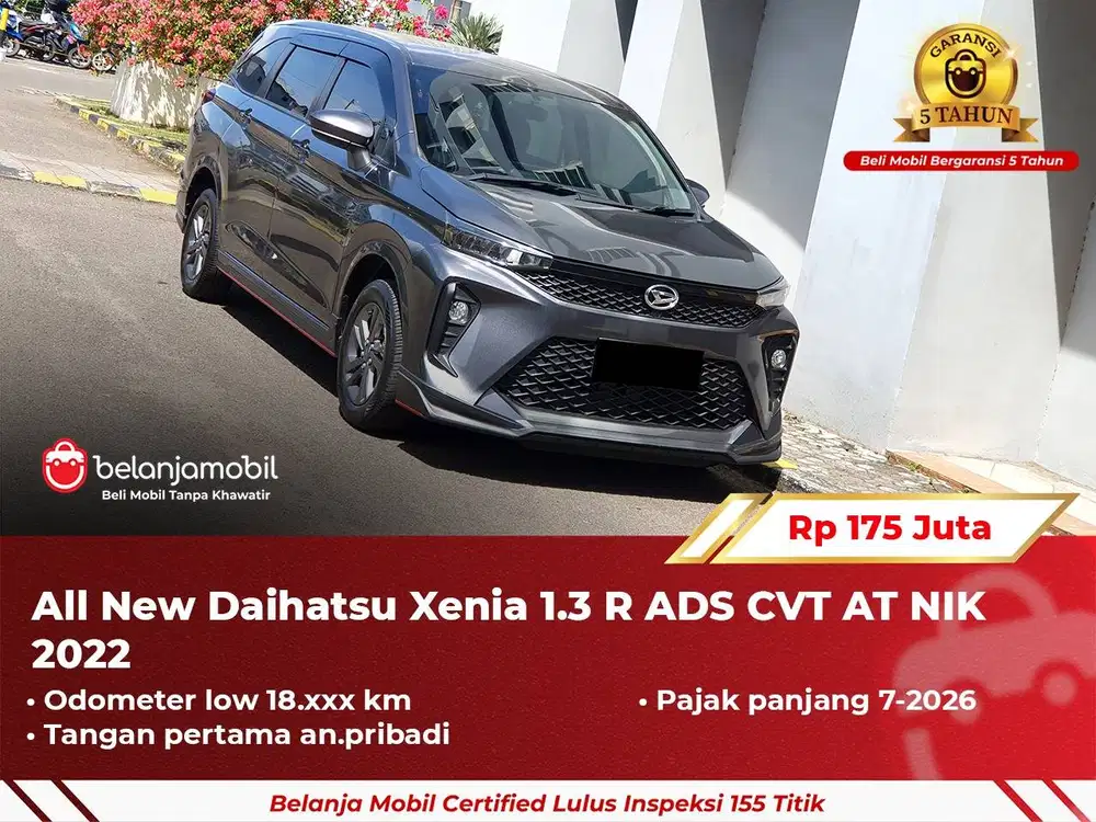 [ GARANSI 5TH ] Daihatsu Xenia 1.3 R ADS CVT AT 2022/2023