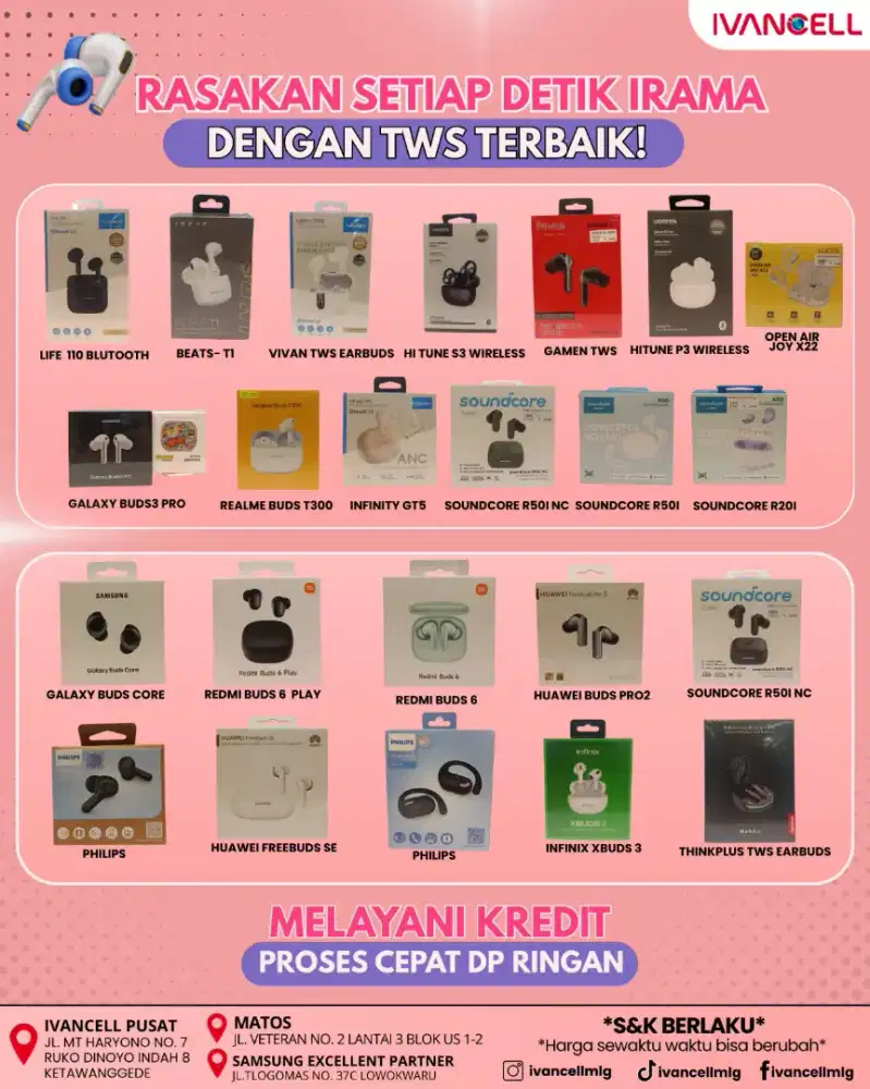 READY TWS DI JAMIN SEGEL PALING MURAH SAK MALANG