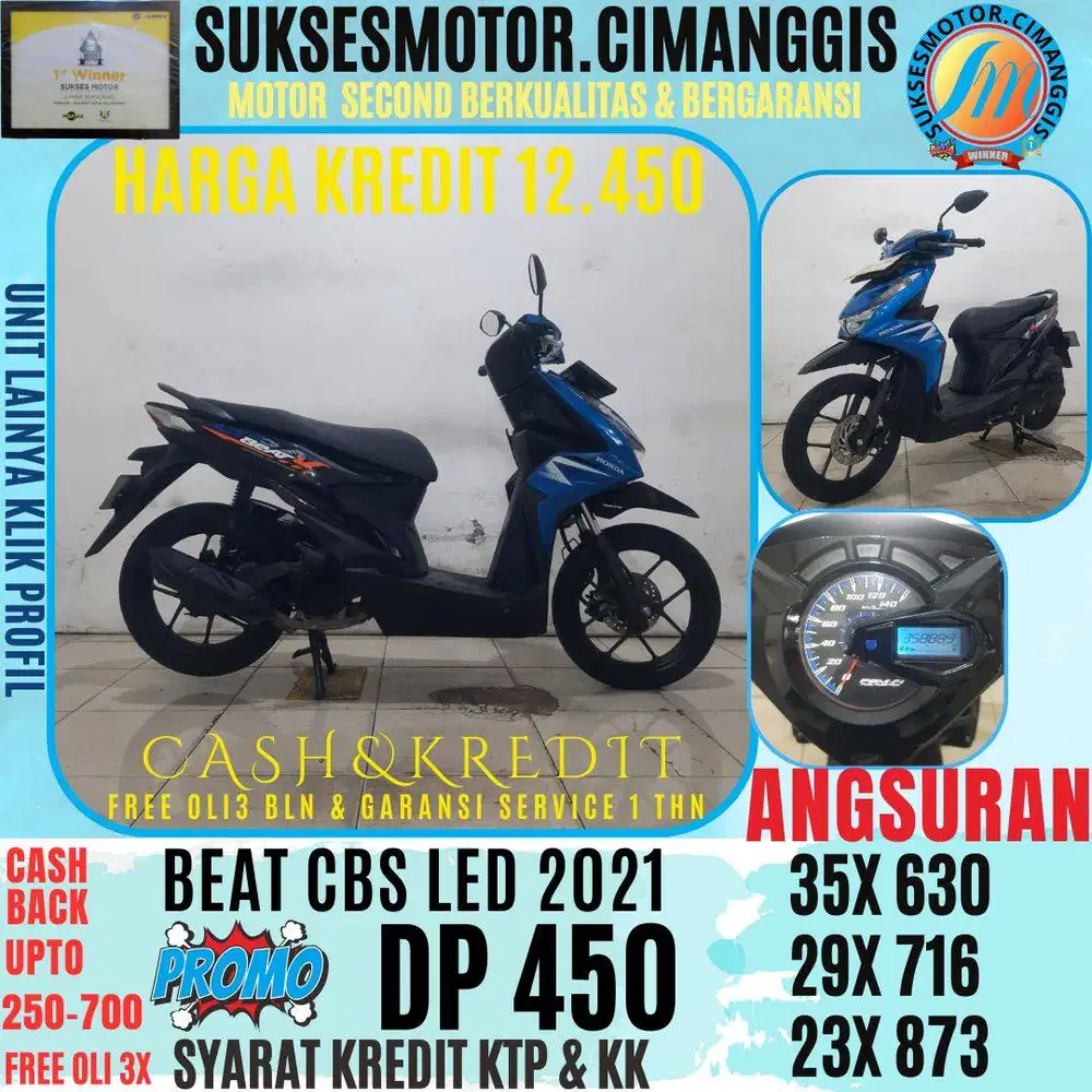 DP 450 BEAT CBS LED BERGARANSI, 1THN SERVICE FREE OLI 3 X
