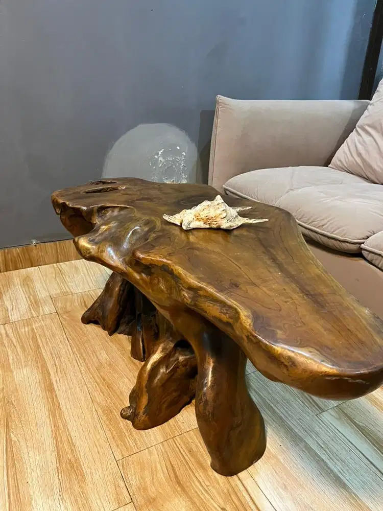 Meja Unik Kayu Jati Solid — Cocok untuk Ruang Tamu & Cafe