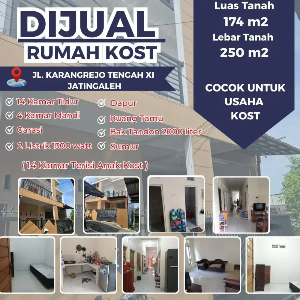 Rumah kos dijual