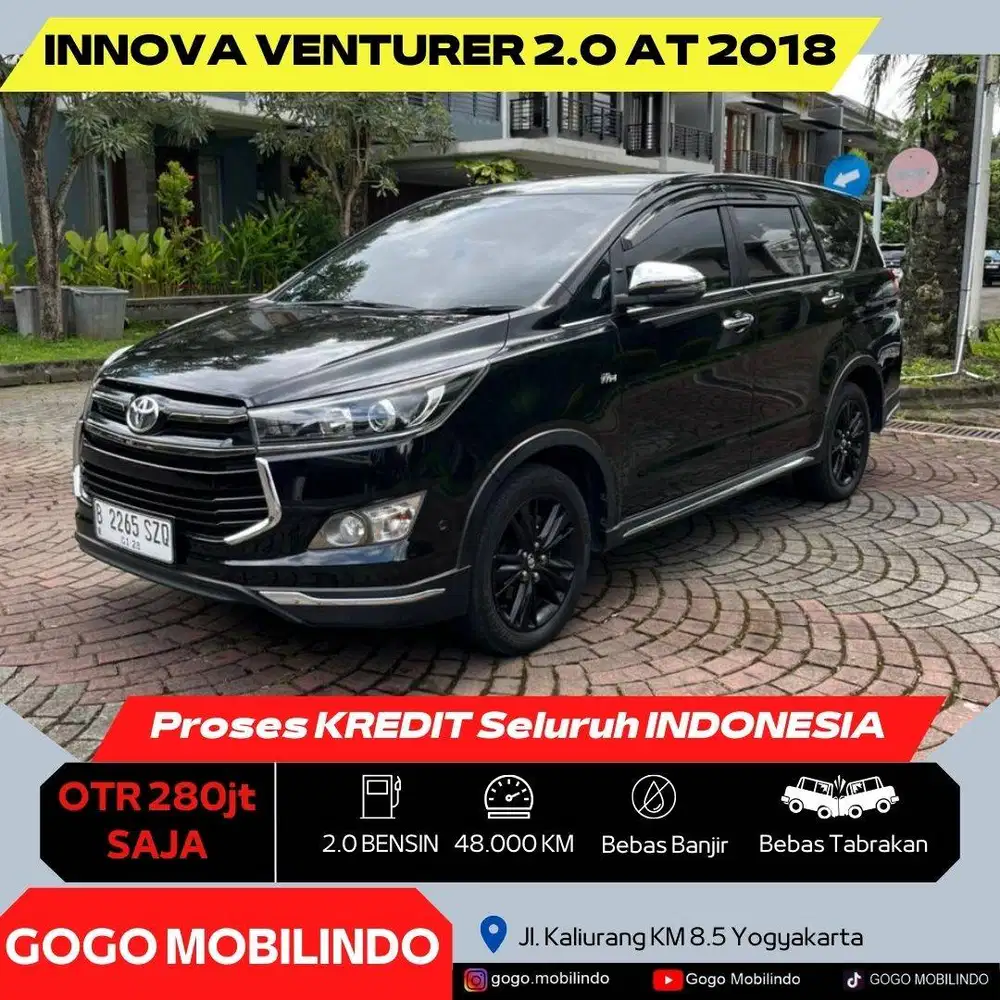 [Km48rb] Innova Venturer Matic 2018 Bensin ISTIMEWA Bisa Kredit
