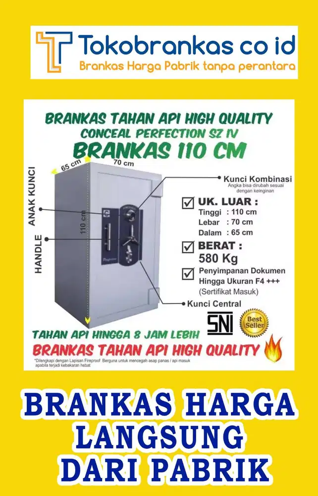 brankas conceal perfection 4 ber SNI 18Jtan Tahan Api bukan abal-abal