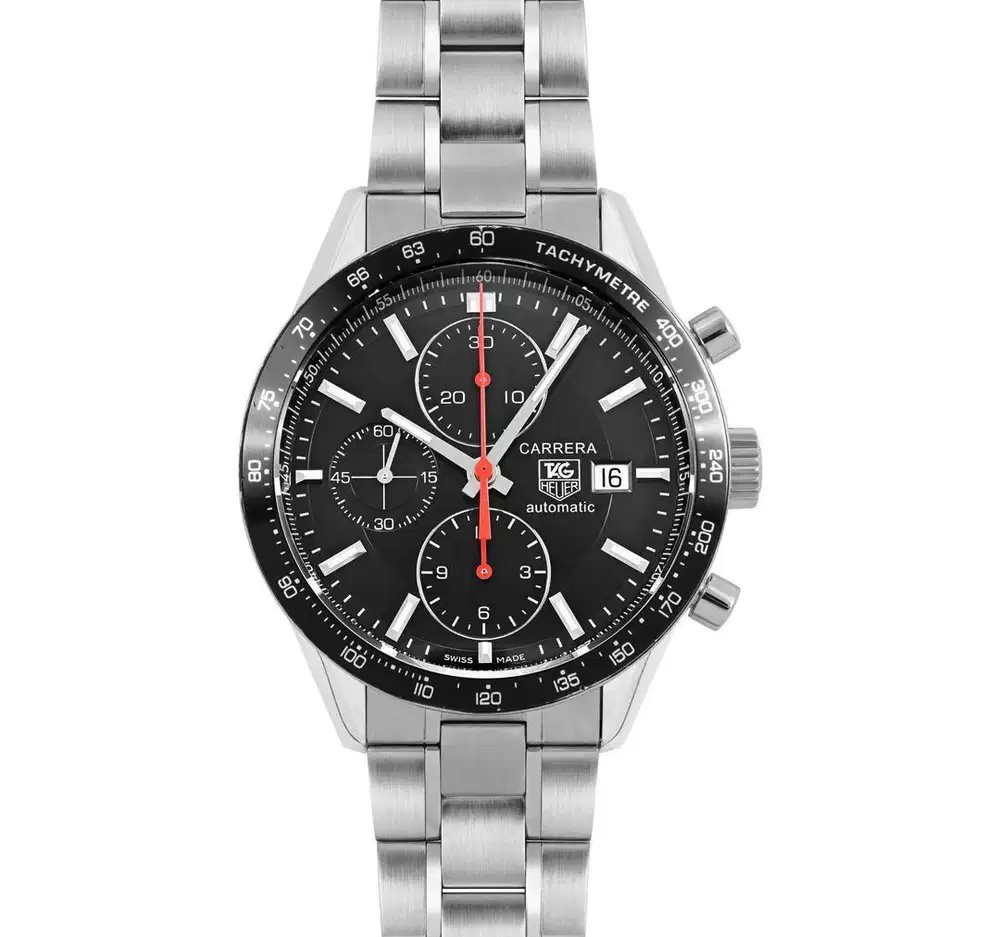 Tag Heuer Carrera Black Cal.16 Red Hands Chronograph 41 mm