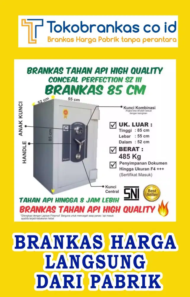 conceal perfection brankas 3 ber SNI 18Jtan Tahan Api bukan abal-abal