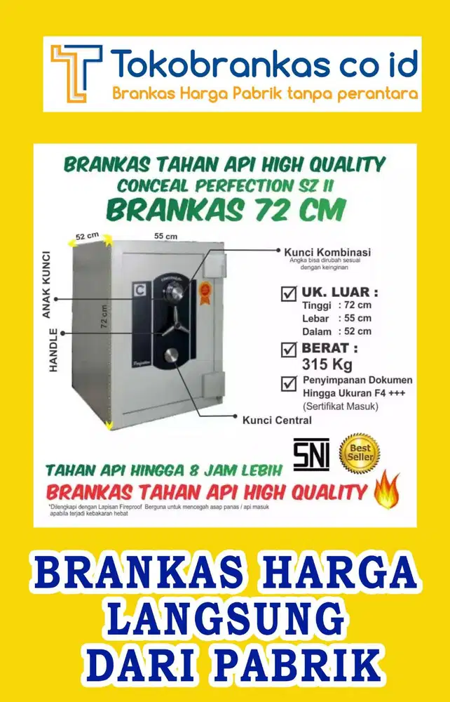 brankas conceal perfection 2 ber SNI 18Jtan Tahan Api bukan abal-abal