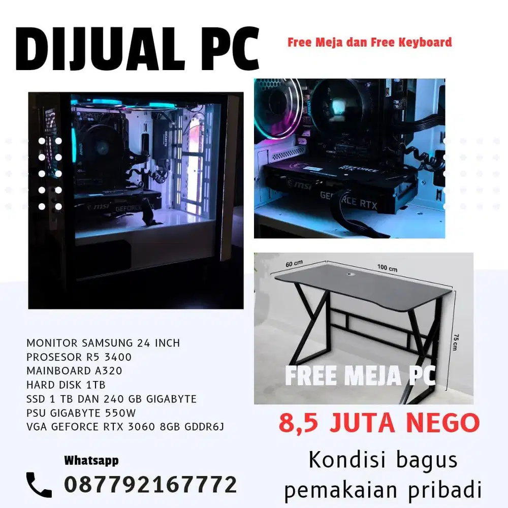 Komputer PC Gaming dan Kerja
