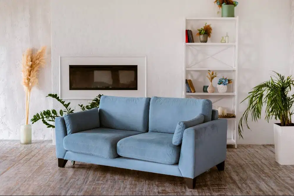 DIJUAL! SOFA BIRU BAHAN BERKUALITAS