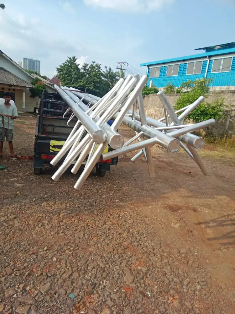 Tiang Listrik Tipe Double Arm & Double Crossarm Terima PO CUSTOM