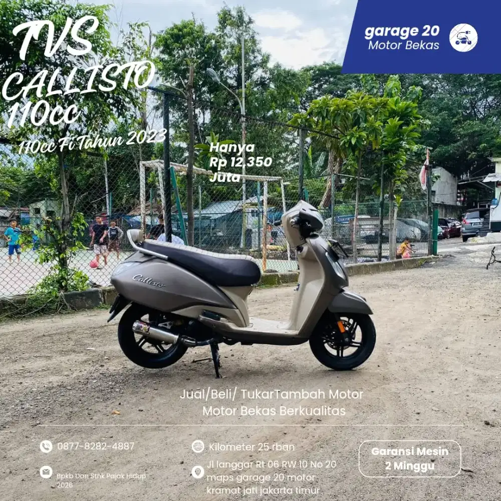 TVS Callisto 110cc fi pajak hidup Tahun 2023