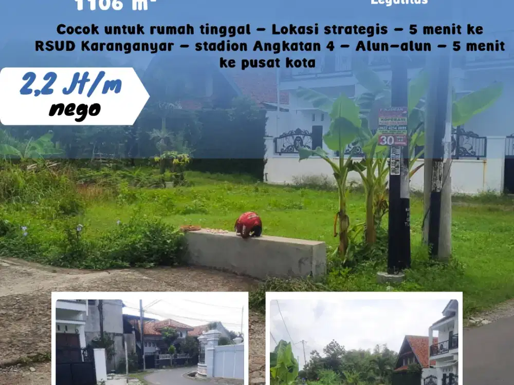 Dijual Pekarangan Lokasi Pokoh, Ngijo, Tasikmadu