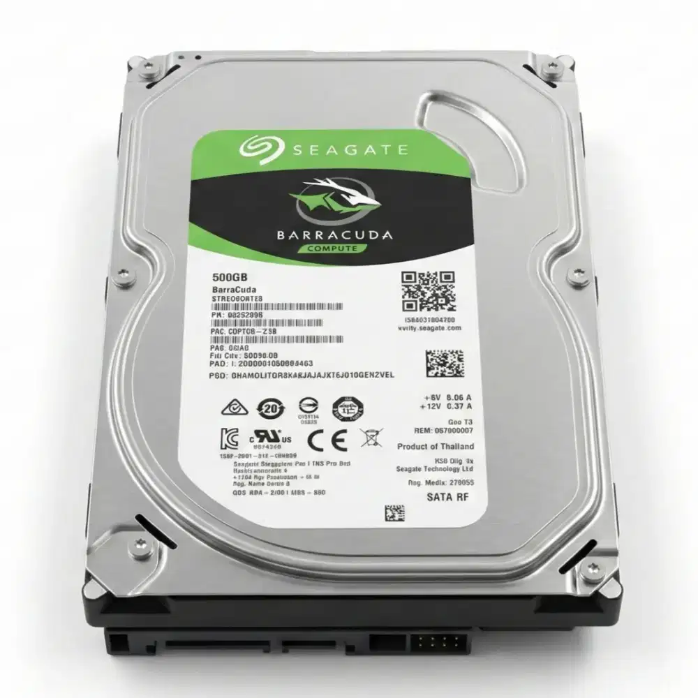 Harddisk Seagate Barracuda 500GB SATA 3.5”  Kondisi Baru – Bergaransi