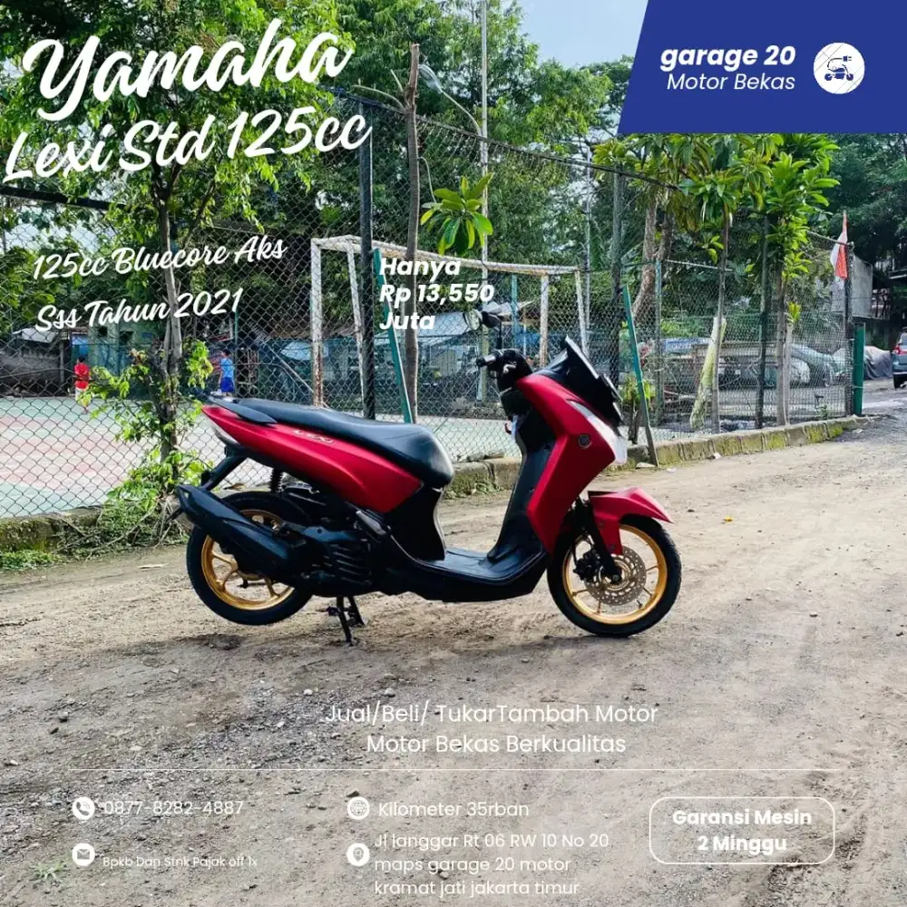Yamaha Lexi 125cc std Aks sss bluecore fi Tahun 2021