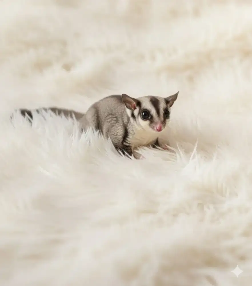 Sugar glider betina usia 2 bulan