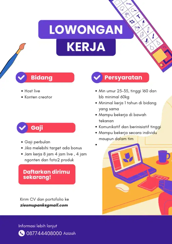 Loker HOST LIVE BAJU SYARI