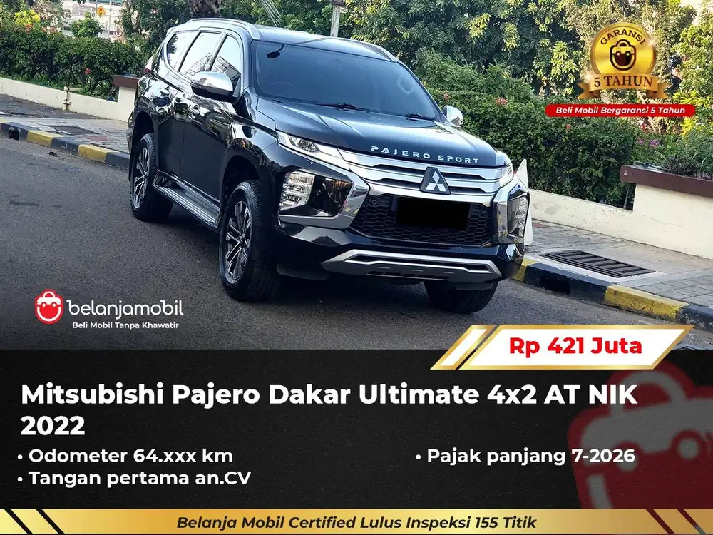 [ GARANSI 5TH ] Mitsubishi Pajero Dakar Ultimate 4x2 AT 2022/2023