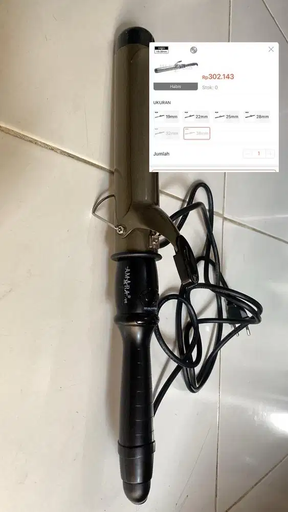 Preloved Catokan Curly Amara V6 38mm