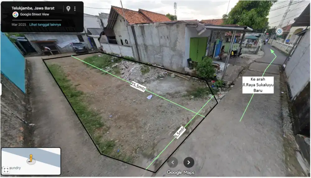 Dijual Tanah 140m2 di Rawa Rengas,Ds.Sukaluyu,Teluk Jambe Timur